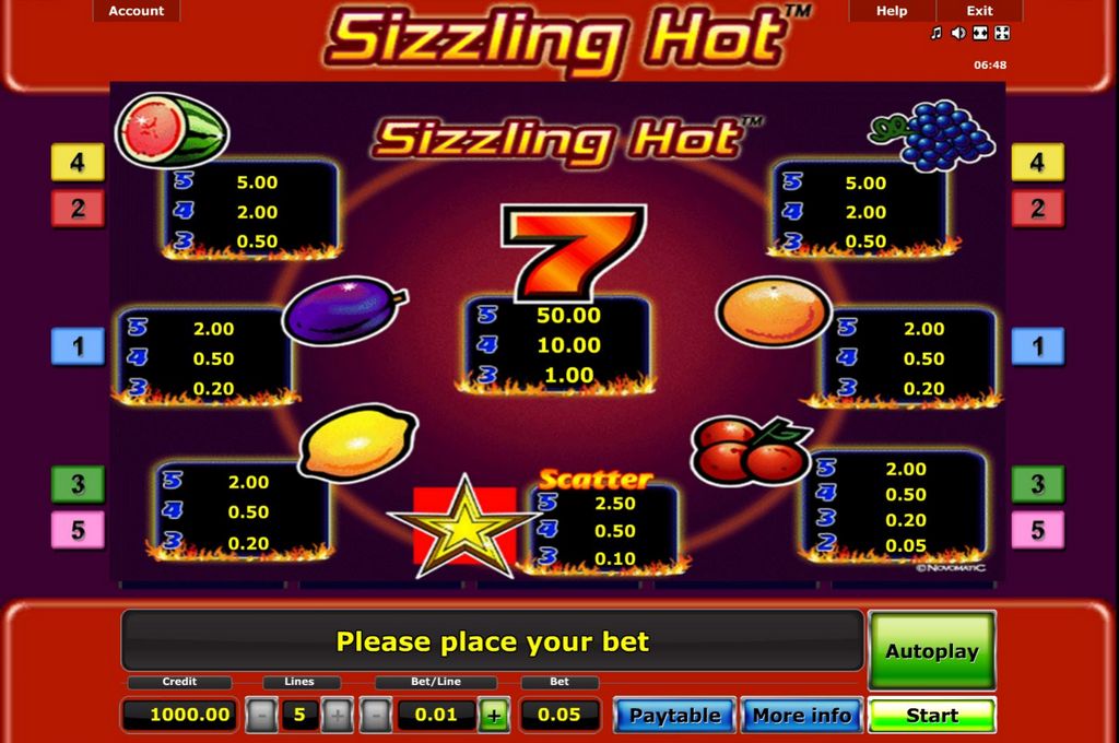 Sizzling Hot Deluxe kostenlos im Demomodus spielen